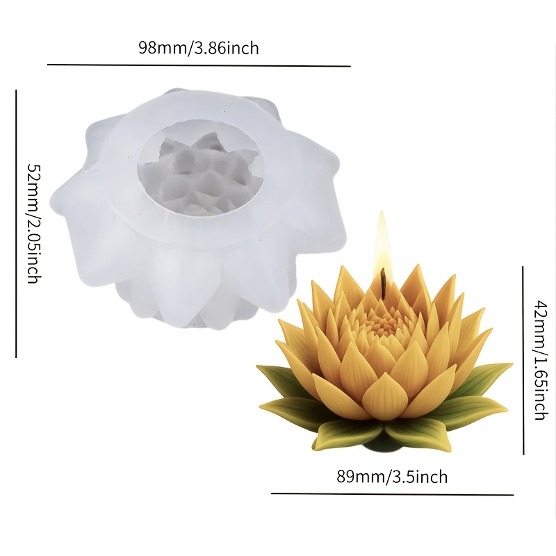 E-shop Große mehrschichtige Blütenblatt-Harzmold für Wachs/Harz/Gips – Wiederverwendbare Silikonblumenform mit einfacher Entformung, DIY für