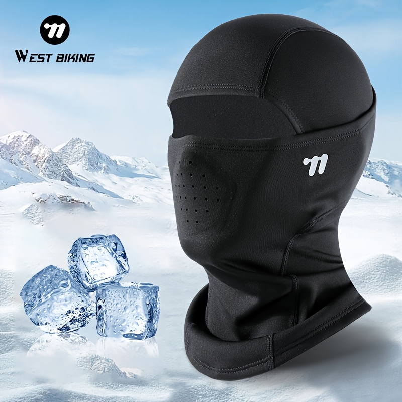 

West Biking Balaclava - , Thermal Ski Mask For Winter Outdoor Cycling | Machine Washable, Black