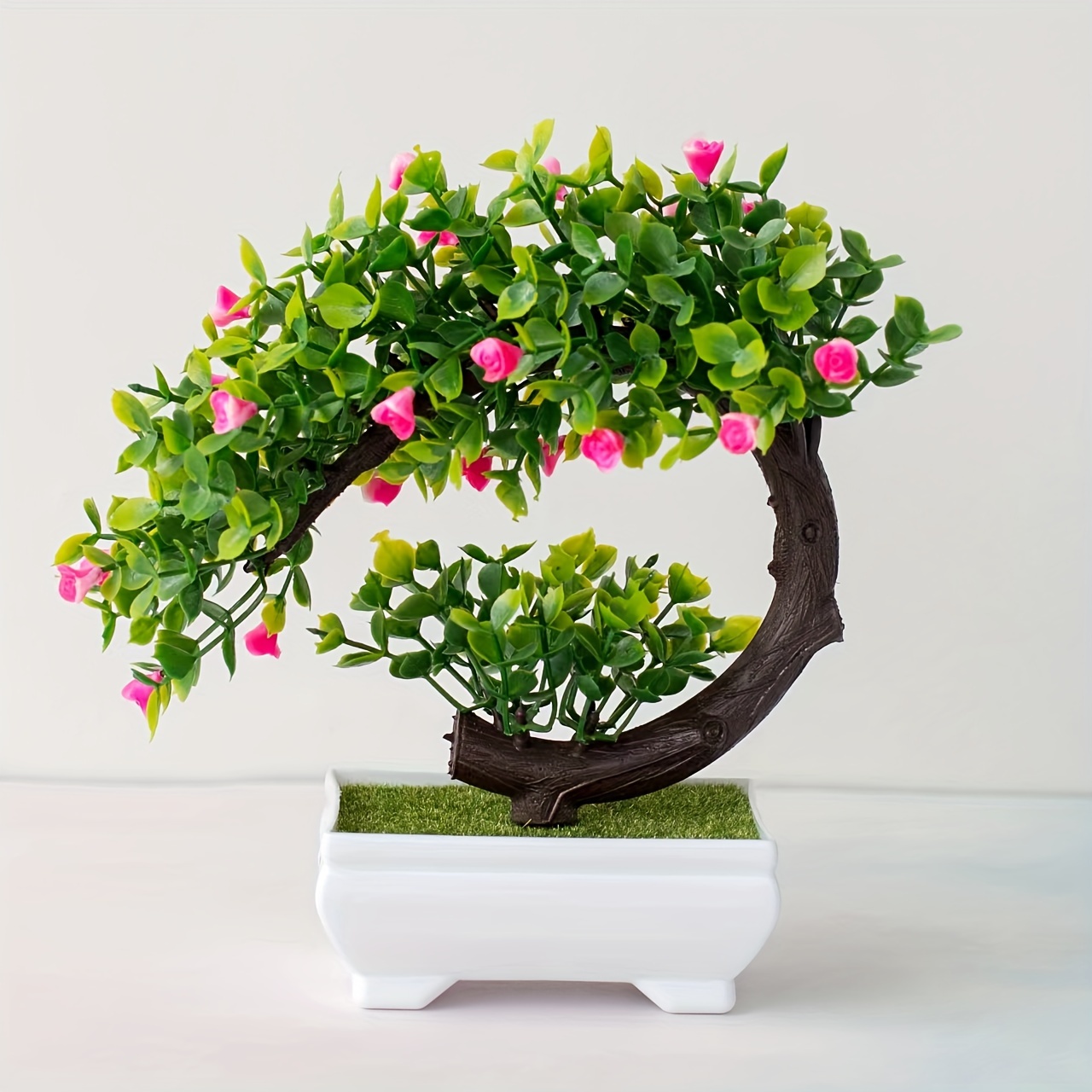 Charmante mini-bonsai in de vorm van een halve maan