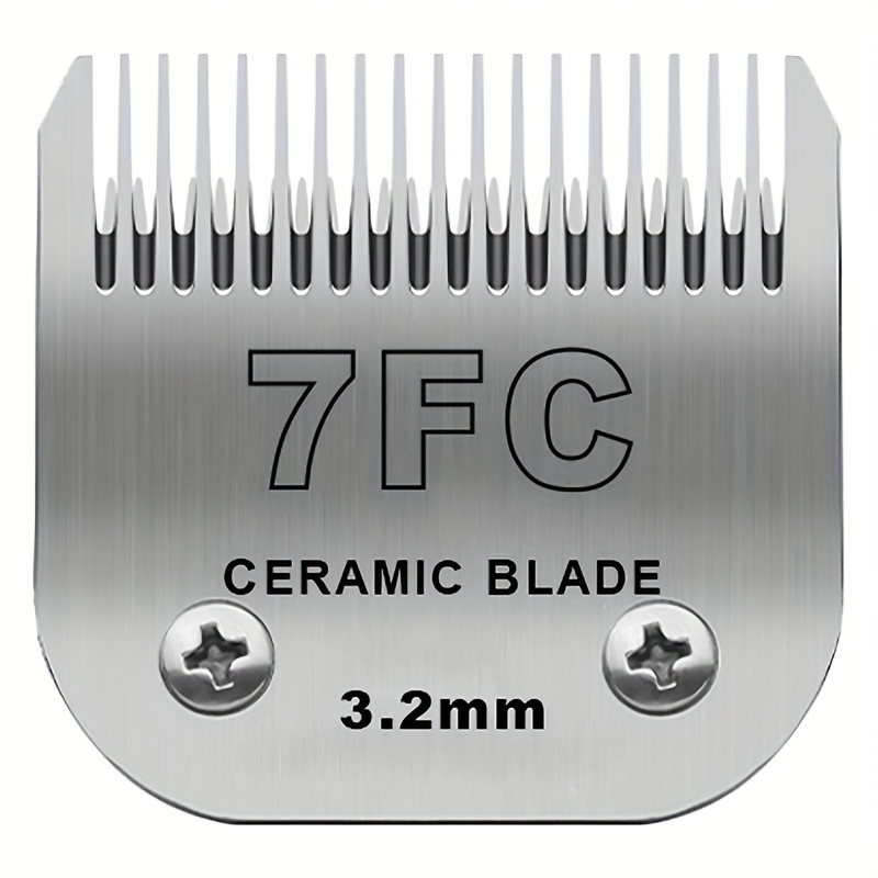 Image of Detachable Pet Dog Clipper Blade, Compatible With Size - 7fc Cutting Length 1/8" (3.2mm), Most A5, Wah*l Km Series Clippers, Made Of Ceramic Blade And Stainless Steel Blade