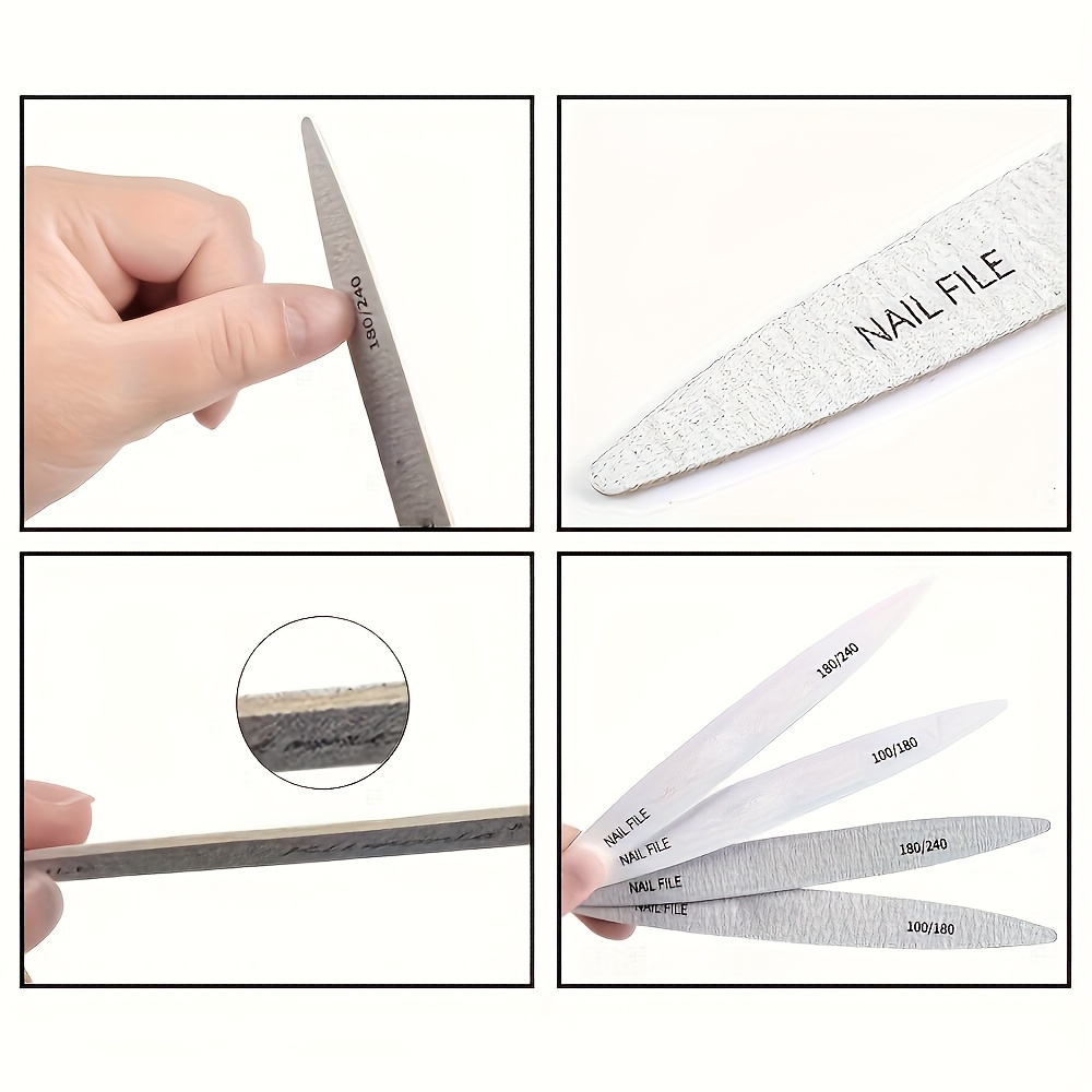 24pcs Oval Nail Files, Professional Nail Art Tools
