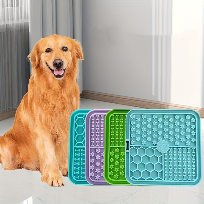 

Silicone Pet Lick Mat With Suction Cups For Dogs & Cats - , Peanut Butter Dispenser For Grooming & Bath Time, Slow Feeder