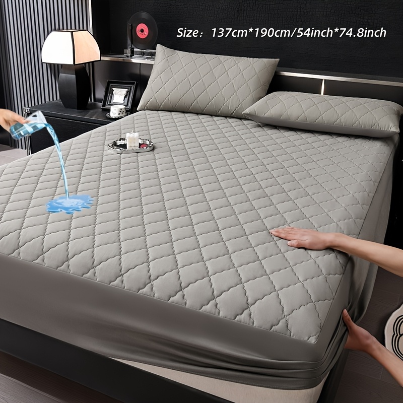 TEMU 1pc High Quality Fitted Sheet, Soft And Comfortable (protects Mattress), 100% Polyester, Solid Color With Deep , Suitable For Bedrooms And