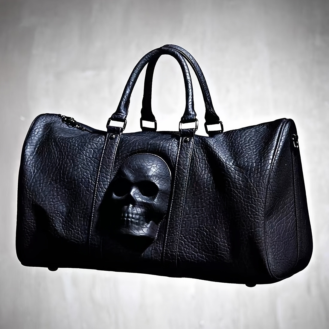 Image of Korean Fashion Brand Large-capacity Handbag Men's And Women's 3d Skull Three-dimensional Bag Shoulder Bag Handbag