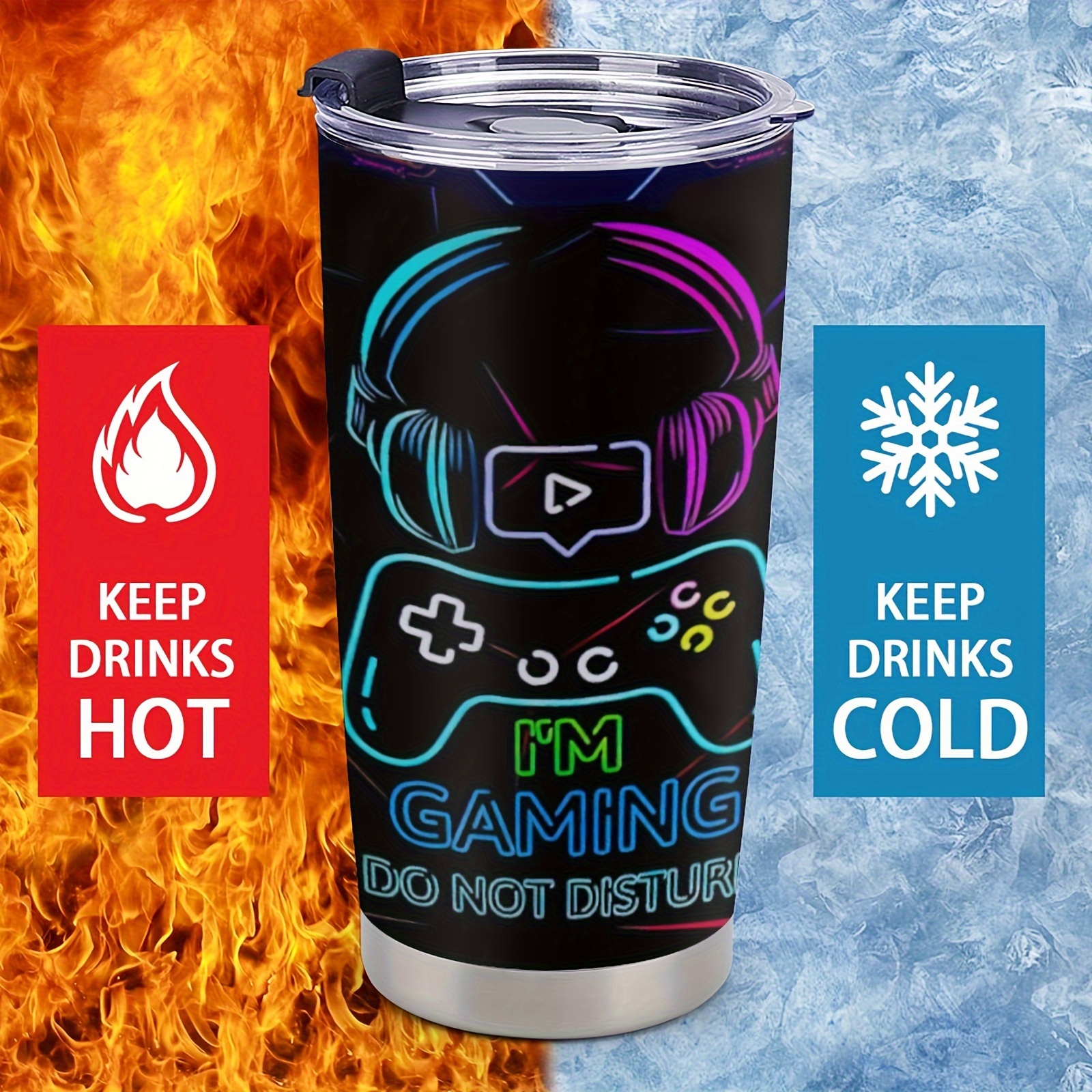 1pc Taza Acero Inoxidable 20 Oz Regalos Hombres Gamers - Temu