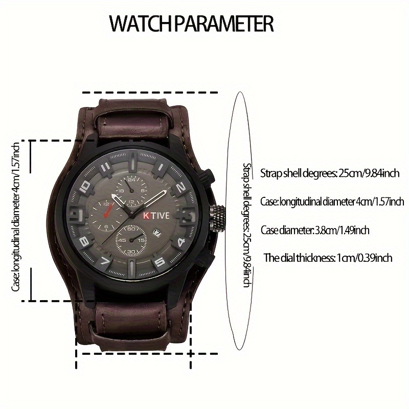 reloj de     y americano para hombres, versión   de moda,   de las fuerzas especiales de policía, reloj de calendario de esfera   para hombres 1
