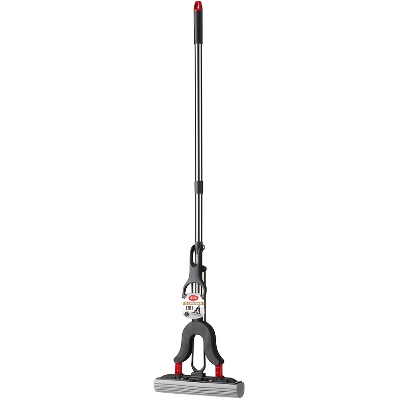 TEMU Sponge Squeeze Mop, High Absorbency Pva Sponge Mop Head, Self-wringing Mop For Bathroom Cleaning, Large Mop Head For Living Room Floor Cleaning,