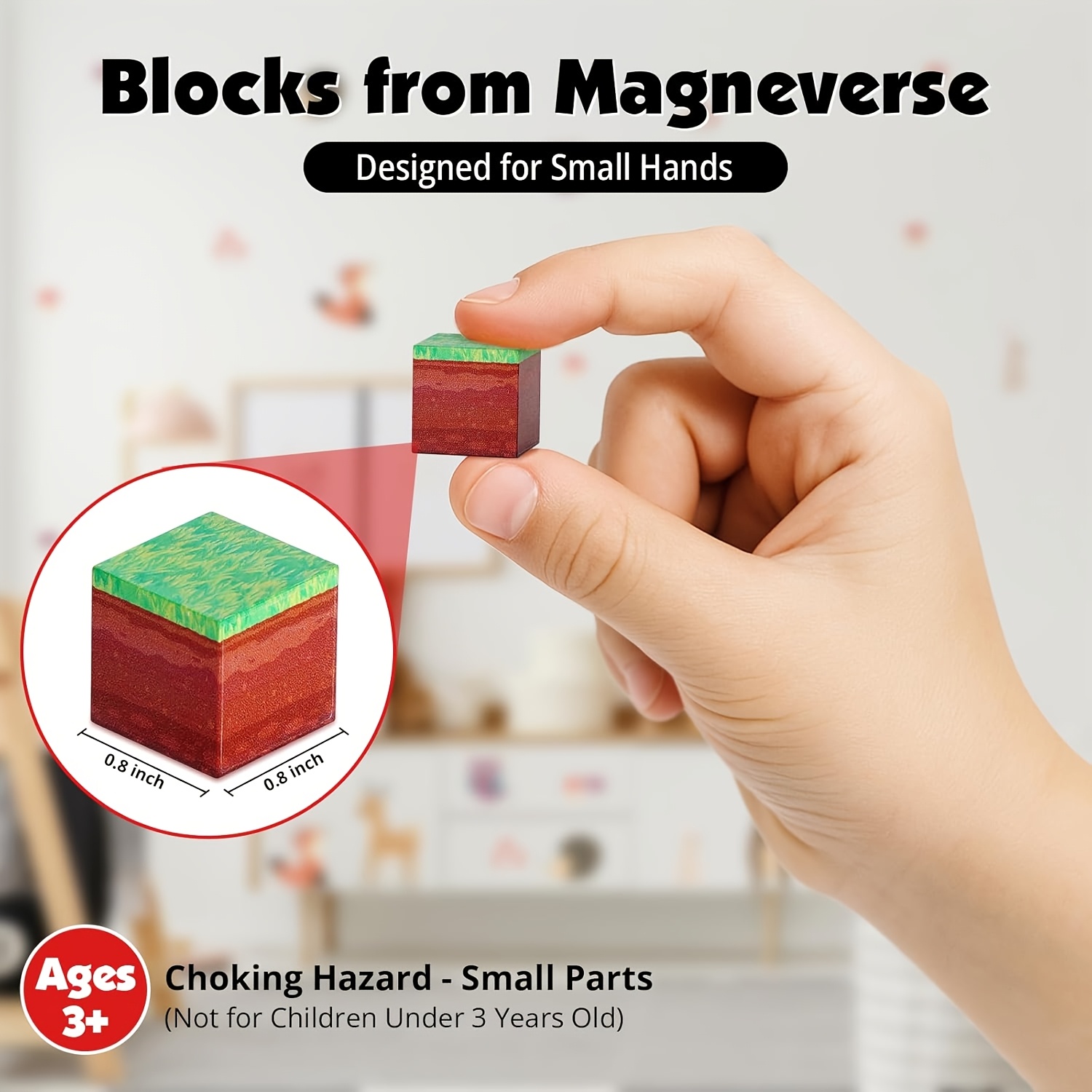 Stacking Magnetic Building Blocks Set for Easy Storage & Coordination