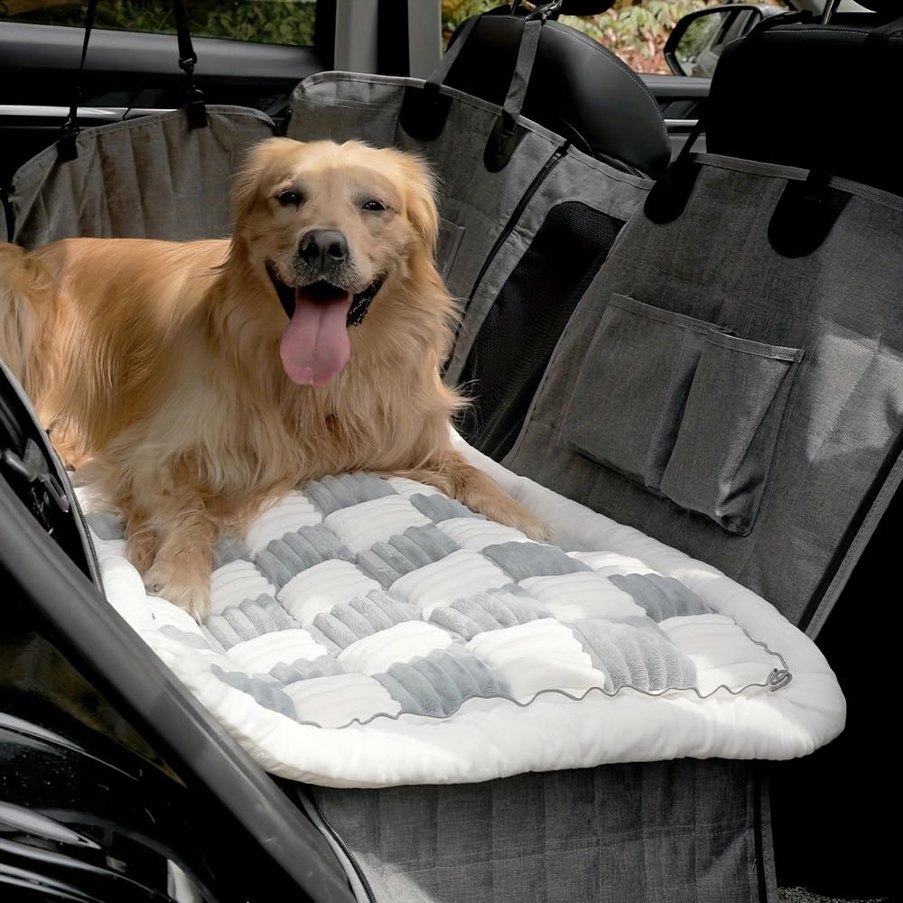 backseat pet bed mat   dog bed for car back seat pet couch cover for sofa multi purpose plush thick pet cushion floor pad non slip travel dog bed couch covers for dogs washable Product details 3