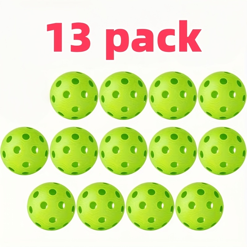 TEMU 13-pack Baseball Practice Balls - Lightweight, Hollow Plastic Training Balls Suitable For Hitting And Baseball Practice, Ideal For Indoor And
