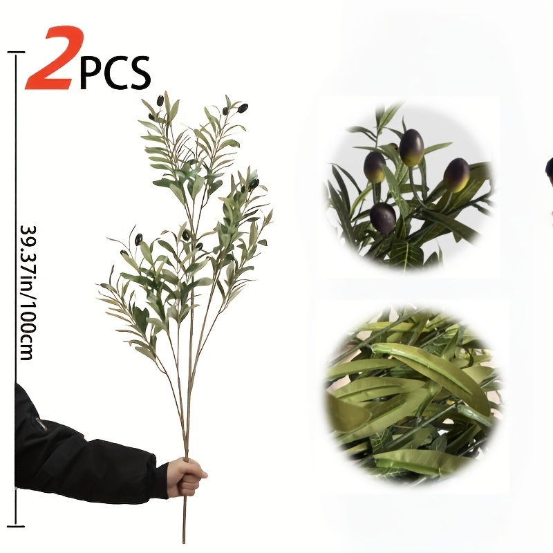 TEMU 2 grandes branches d' artificielles, fausses fleurs d', fruits d' artificiels, convient , , les arrangements floraux, la décoration de bureau,