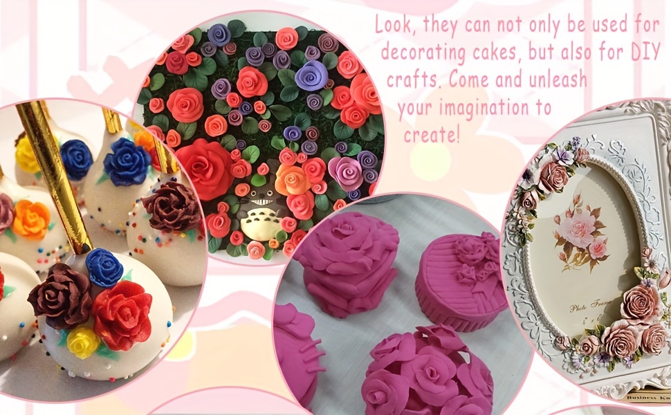rose cake decoration fondant molds wedding Temu