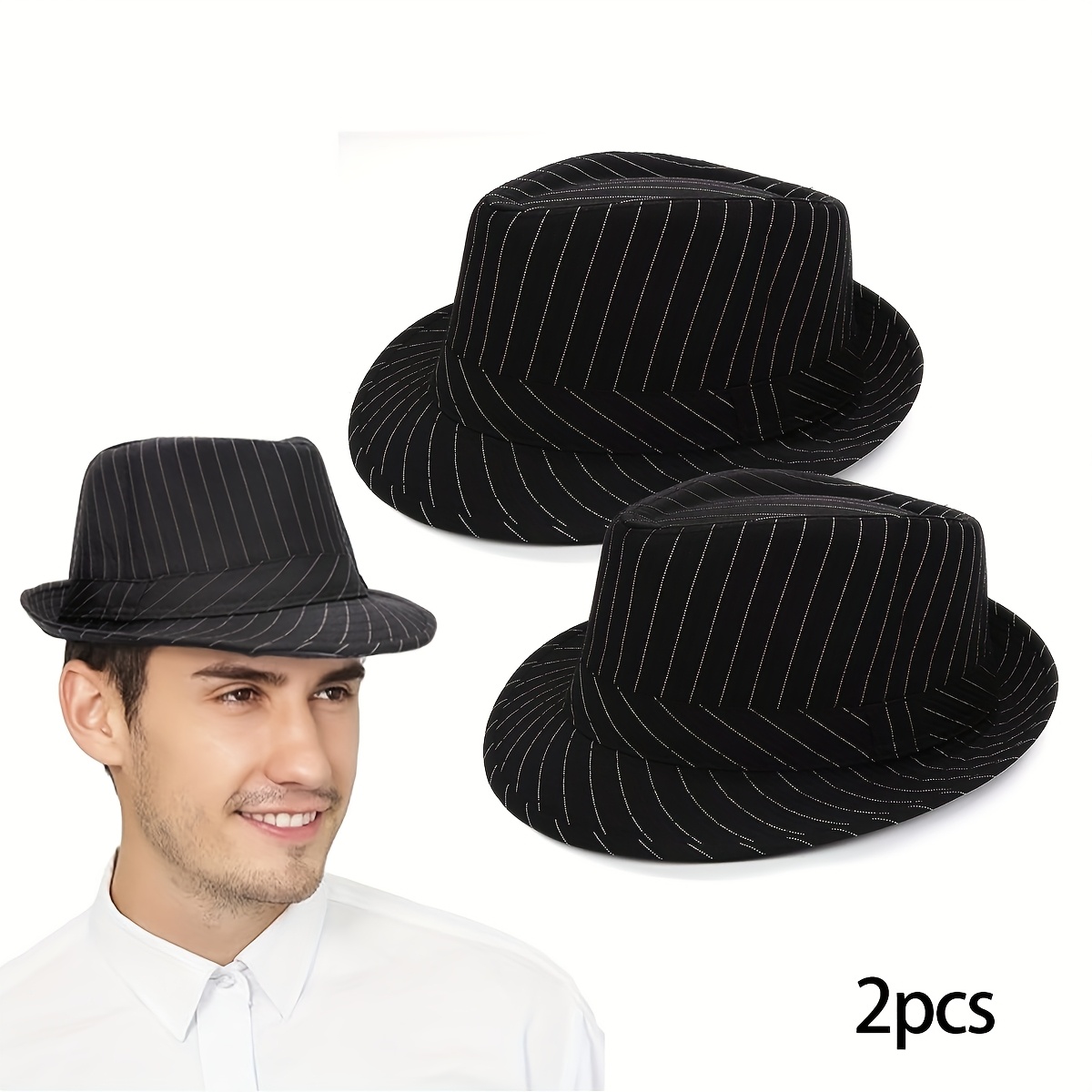 帽子 L.50s VINTAGE Portis fedora hat 1/4 58cm 2 peças de chapéus fedora vintage 1920 para homens e - Temu Brazil