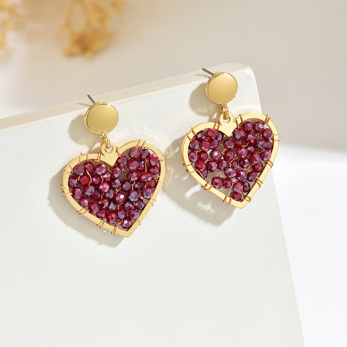 Women's Handmade Beaded Drop Earrings, Bohemian Style