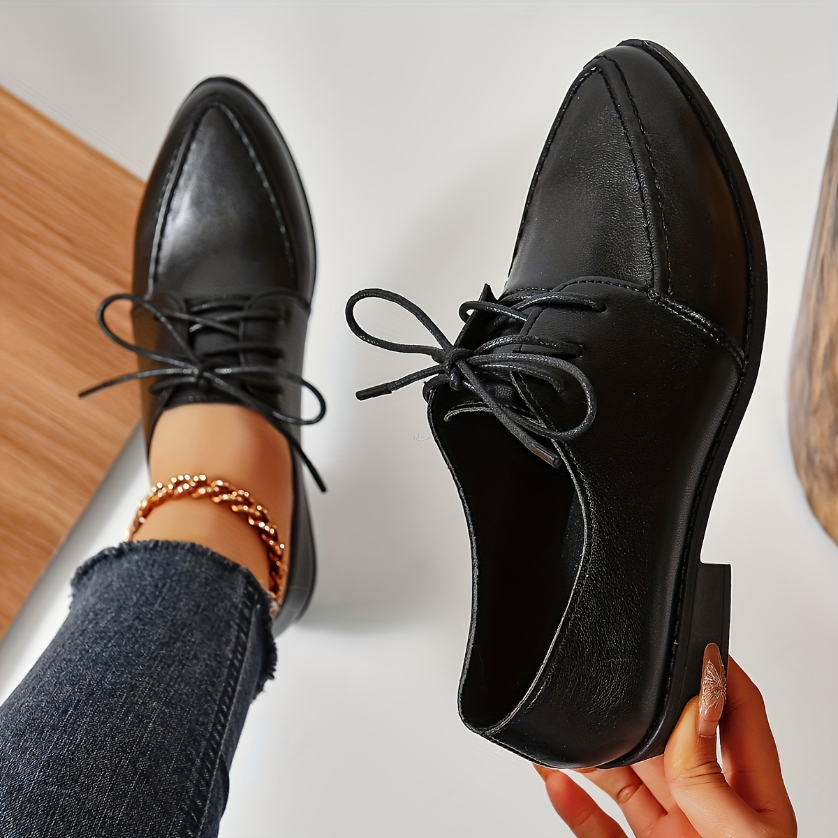 

Women' Color Oxfords, Fashion Pointed Toe Lace Up Shoes, Women's Comfortable Shoes