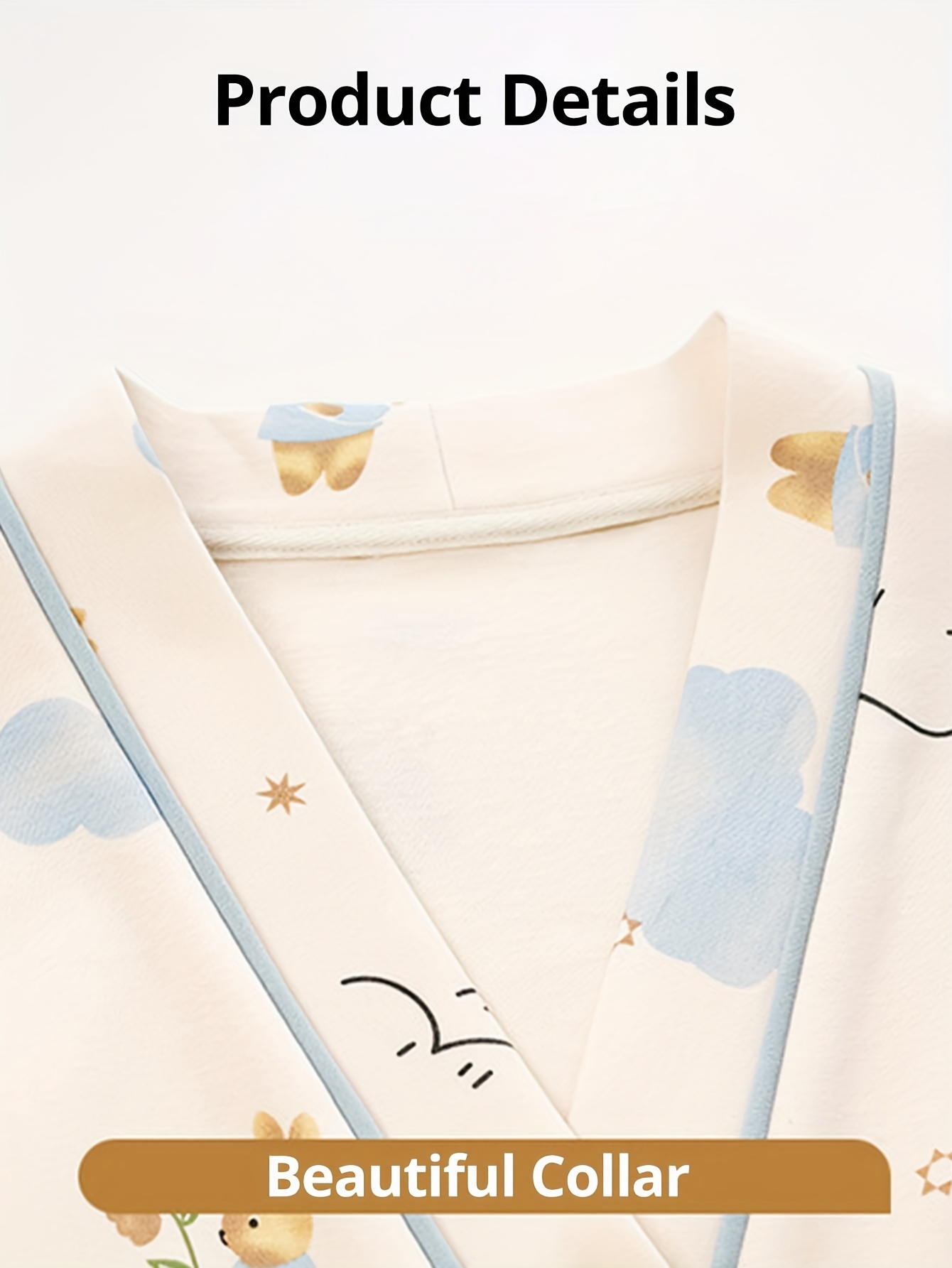 maternity nightgown with breast pad soft v neck long sleeve maternity dress for pregnancy postpartum breastfeeding cute animal cloud print loose   season   maternity clothes  able pregnancy wear   maternity design medium   fabric Product details 5