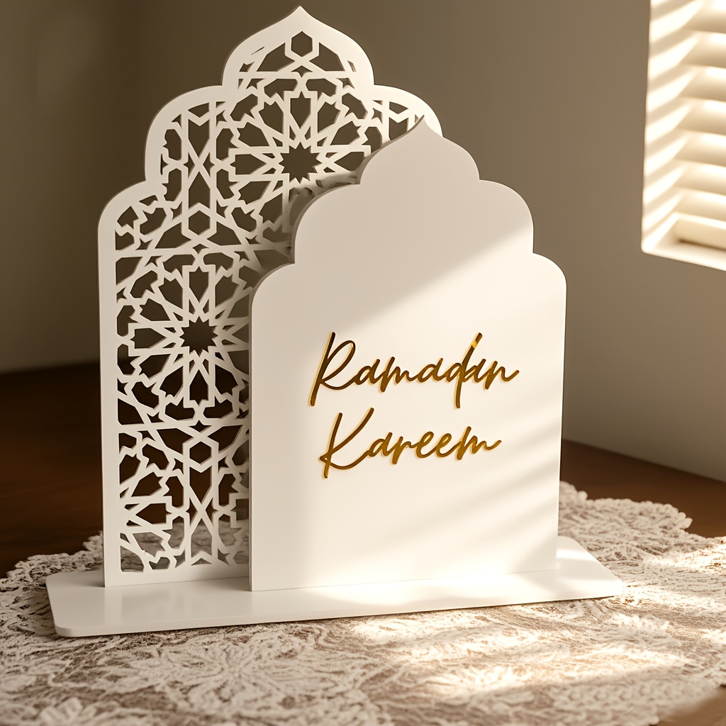 TEMU [2d Flat] Ramadan Table Centerpiece Home Decor Decor Ramadan Decoration Decor Festive Table Decor Table Decor Sign Gift Ramadan Kareem Table