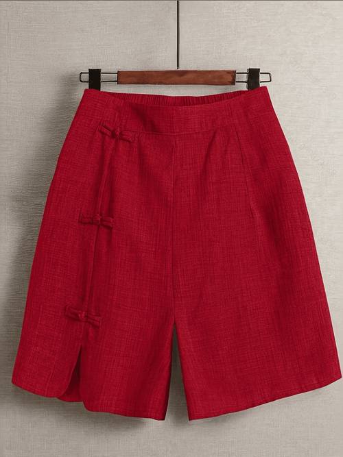 item picture asd1 womens casual shorts suitable for work or outing round opening design elastic waistband