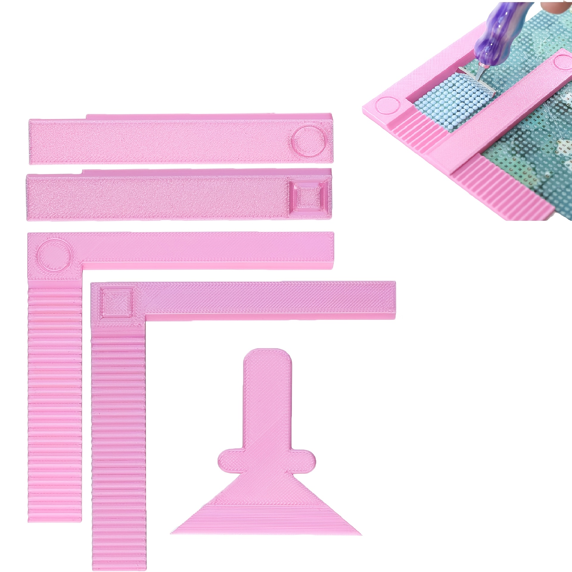 TEMU Lot de 5 positionneurs de verrouillage à positionnement libre pour toile de peinture diamant DIY, en plusieurs couleurs au choix, correcteur,