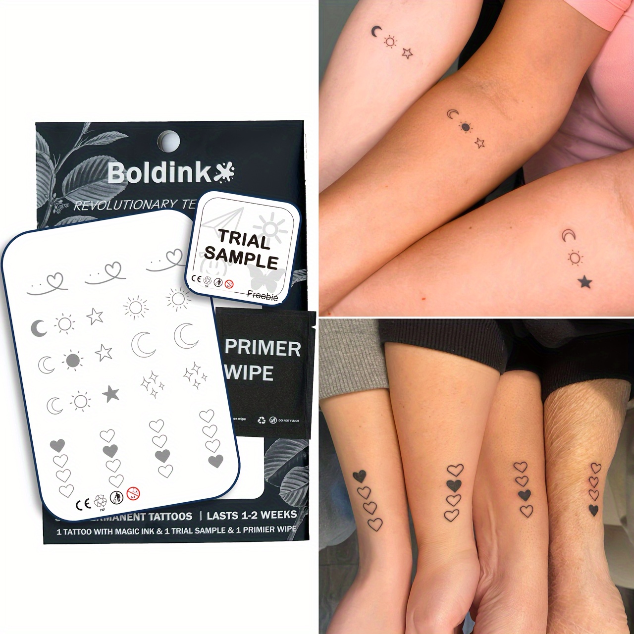 

Revolutionary Technology Tattoos, Semi-permanent Y2k Tattoos, Bee, Moon, Finger, Tiny, Temporary Tattoos, Fake Tattoos, Waterproof, Authentic Tattoo Look, Plant-based Tattoo, Teenage Girl Stuff, X162