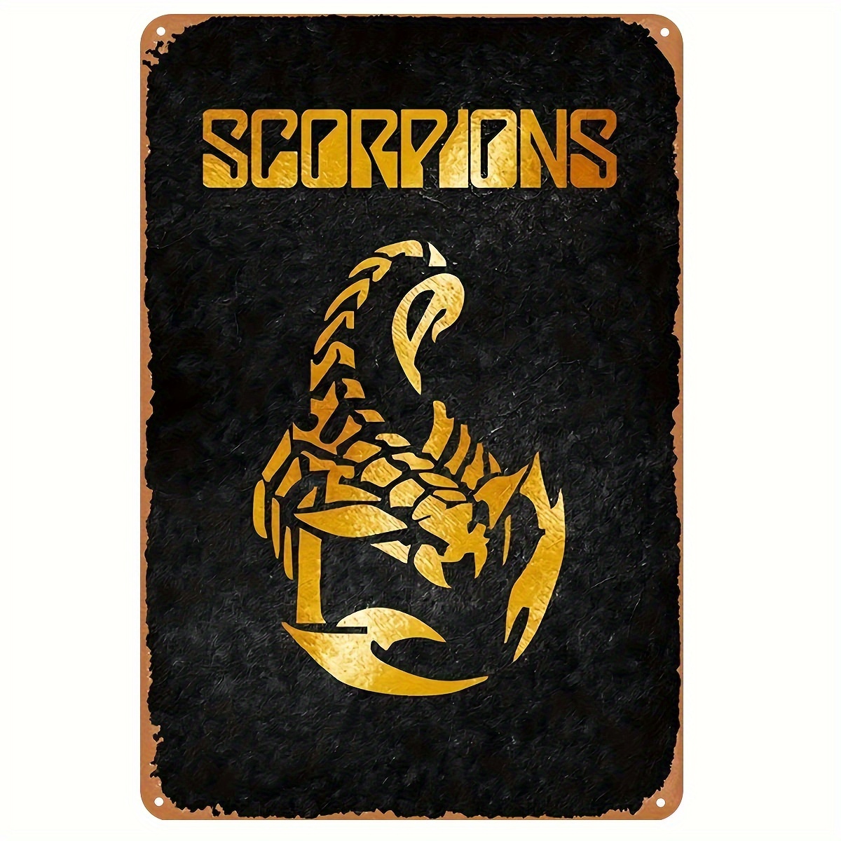 

Scorpions Metal Tin Sign (8''x12'') - Vintage Iron Wall Art For University, Bathroom, Bar, Cafe, Garage, Garden, Farmhouse - Weather Resistant Decor For Man Cave -1 Pc Black