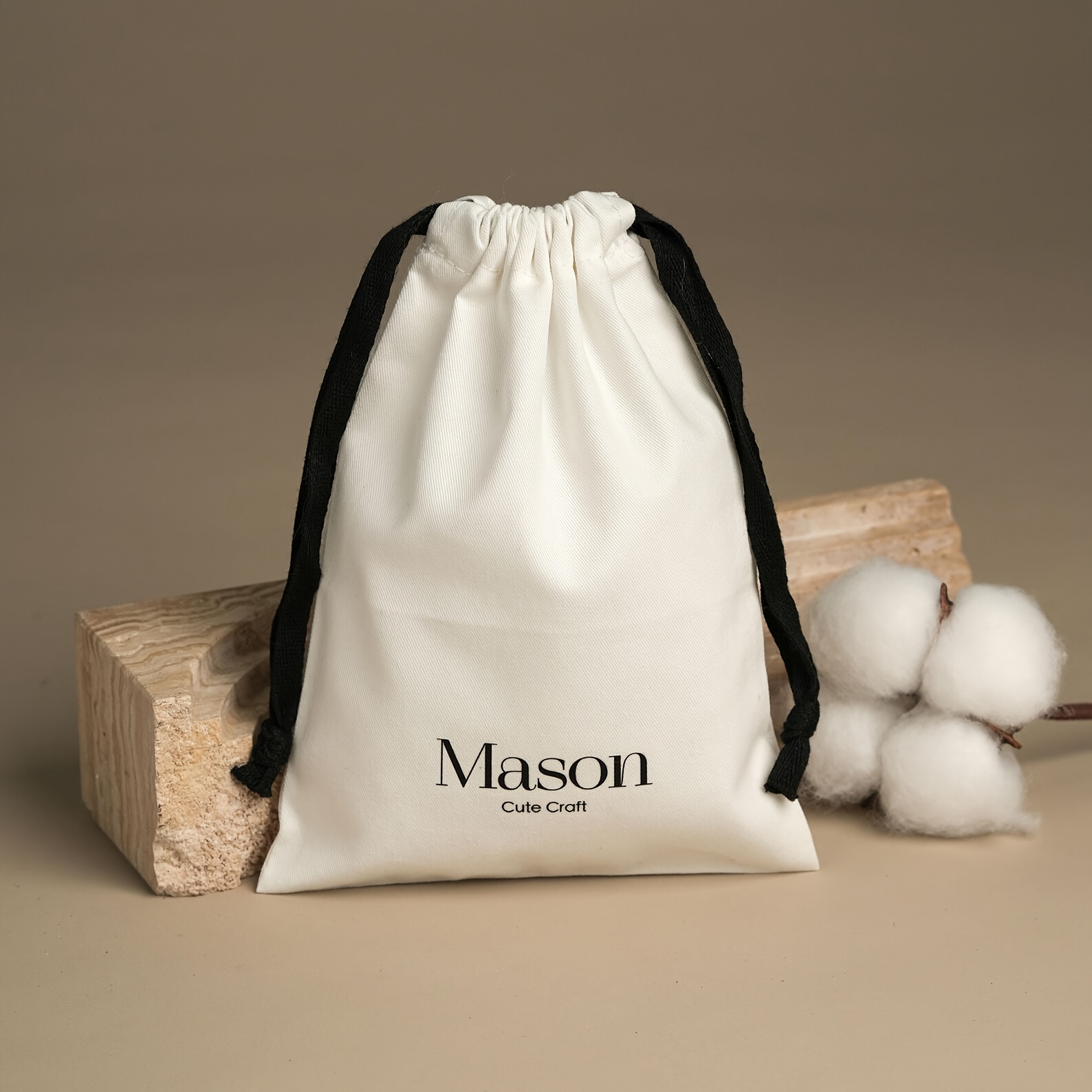 Custom Drawstring Dust Bag with Logo for Jewelry Storage