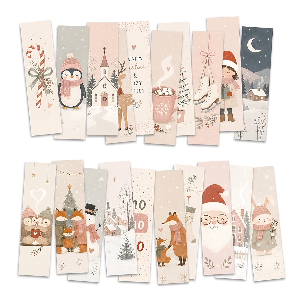 TEMU 20pcs Tree Bookmark Set With Cozy -themed Bookmarks Suitable For School, Office, Classroom Decor, Reading Rewards For Teachers, Book Lovers,