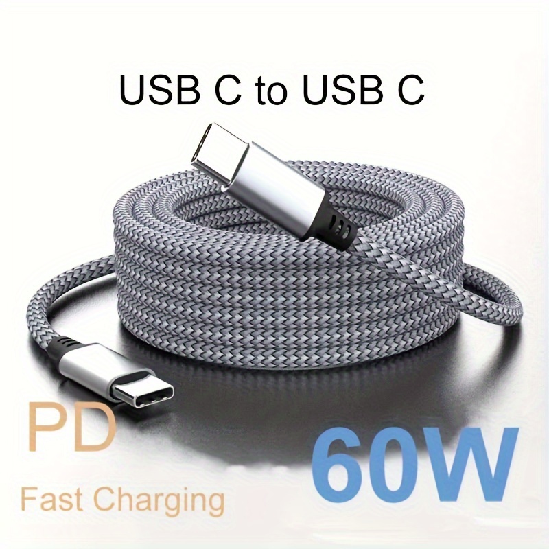 

[ C-to-c 60w/ 3ft 6ft 10ft ]new For Iphone 15 C To C Of Usb Charge For Phones Laptops -c To -c