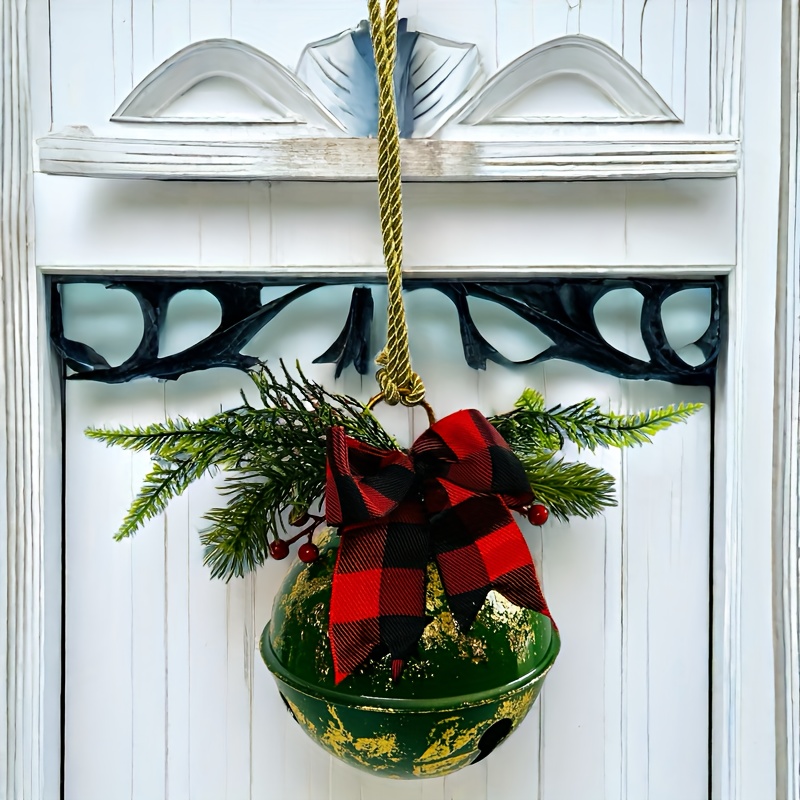 1pc Cloche Noël Ronde En Métal Décoration Nœud - France