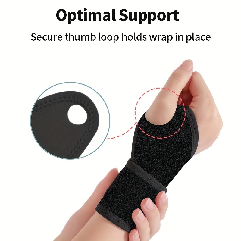Adjustable ComfortFlex Wrist Support Brace - Ergonomic Fitness & Weightlifting Strap for Men and Women, Black