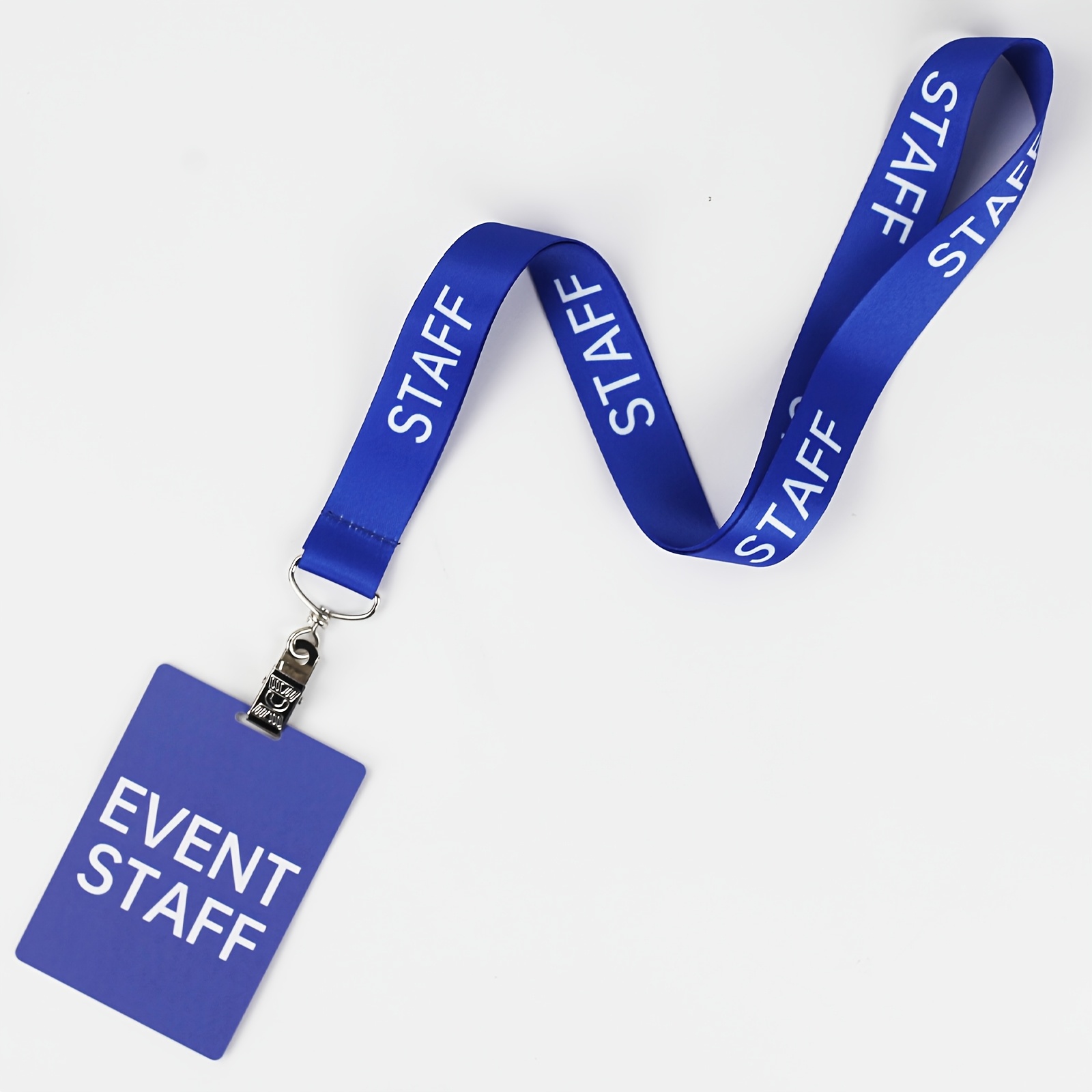 Image of 2d 1 Set Staff Lanyard And Card, With Pvc Card Staff Pass Id, Recognizable Event Staff Lanyard, Suitable For Party Concert Events, Outdoor Large-scale Activities, Holder For Office Professionals