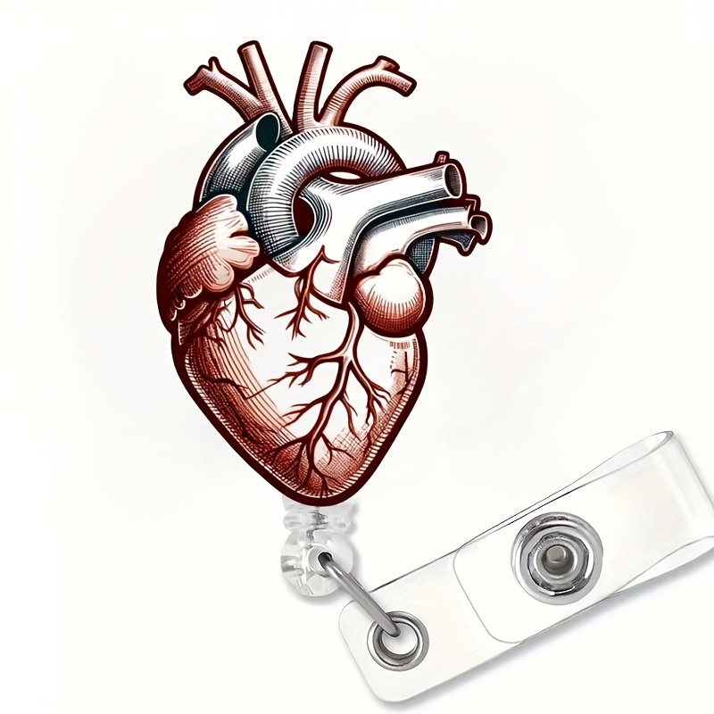 

Retractable Heart-shaped Id Badge Reel With Clip - Acrylic, Nurses, Doctors & Medical Students