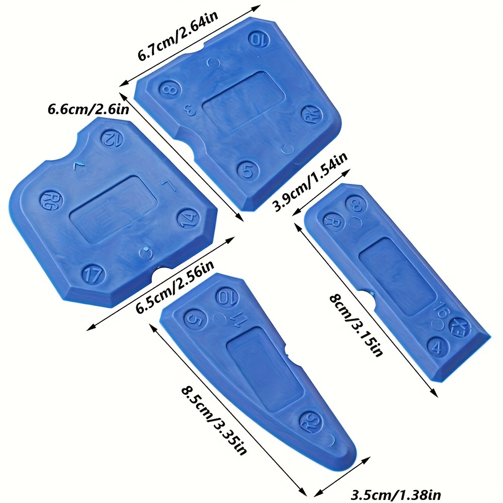 4pcs Caulk Tool Kit for Silicone Sealant Finishing