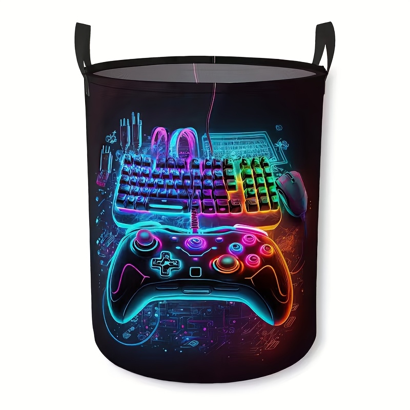 TEMU Panier à linge 1 pièce sur le thème de la poignée de et de souris avec poignée robuste, panier de rangement circulaire, convient pour , les de