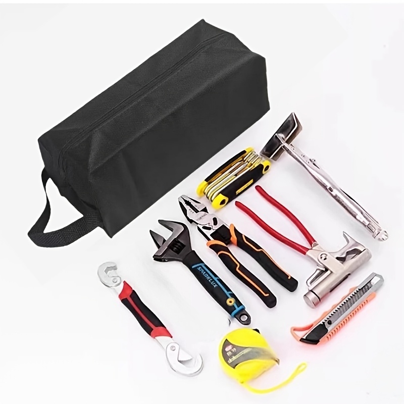 E-shop Große Werkzeugtasche aus Oxford-Gewebe, multifunktionale und geräumige Werkzeugaufbewahrungstasche, Schraubenschlüssel-Aufbewahrungstasche mit