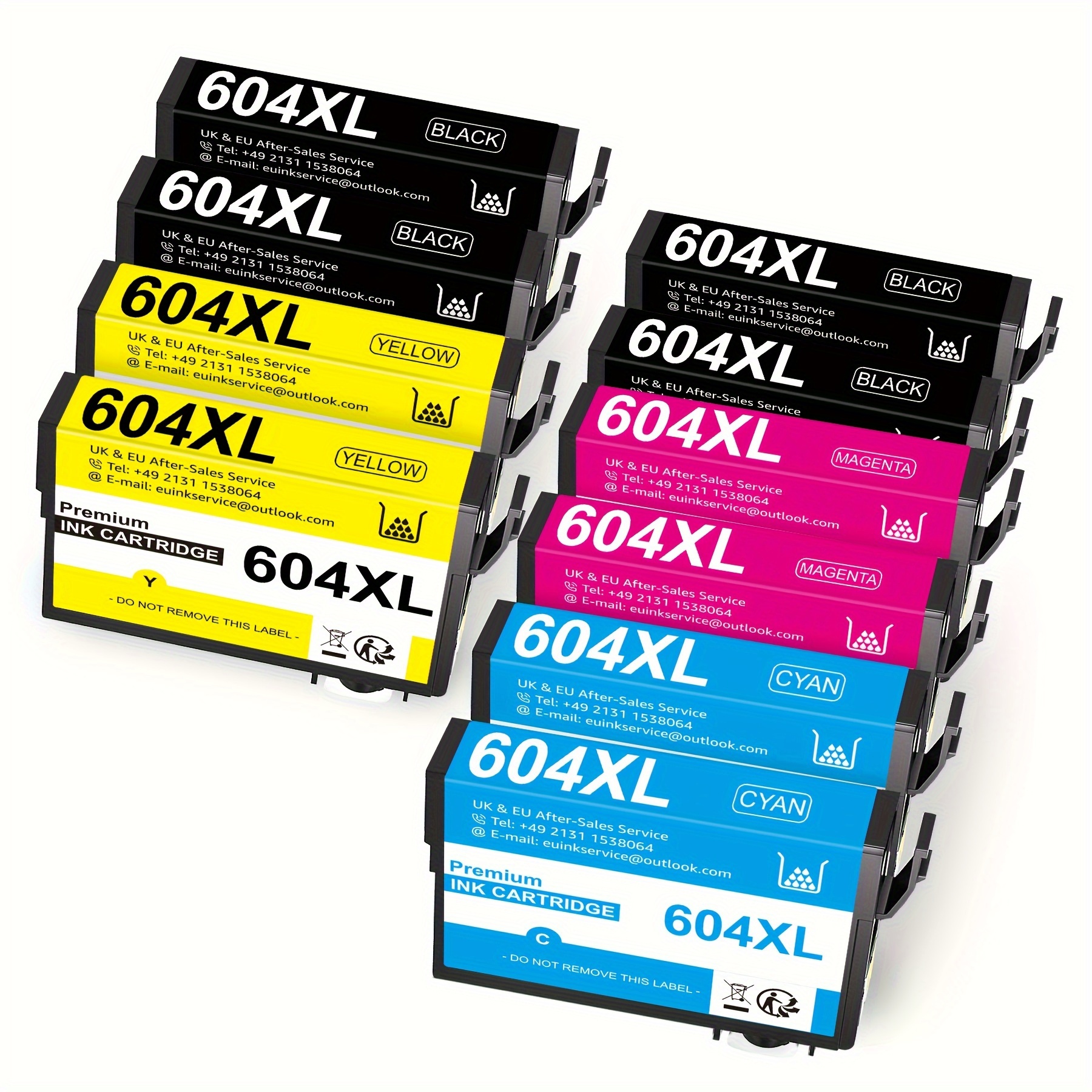 604 Xl Printer Cartridges Compatible With Epson 604xl Cartridges For Home Xp-3200 Xp-3205 Xp-4200 Xp-4205 Xp-2200 Xp-2205, Workforce Wf-2910 Wf-2930 Wf-2935 Wf-2950 (pack Of 10)