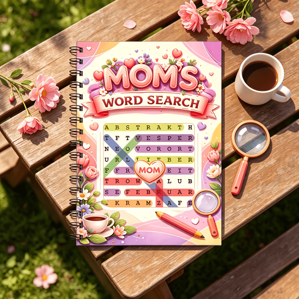 Mother's Day Word Search Puzzle Book, Stress Relieving Fun