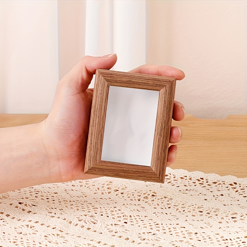 3-inch Classic Mini Photo Frame With Anti-fall Acrylic Glass Panel - Lightweight Vertical Desktop Display For Wedding Certificates, Anniversary Photos & Coin Collections - Decor Gift For Couples