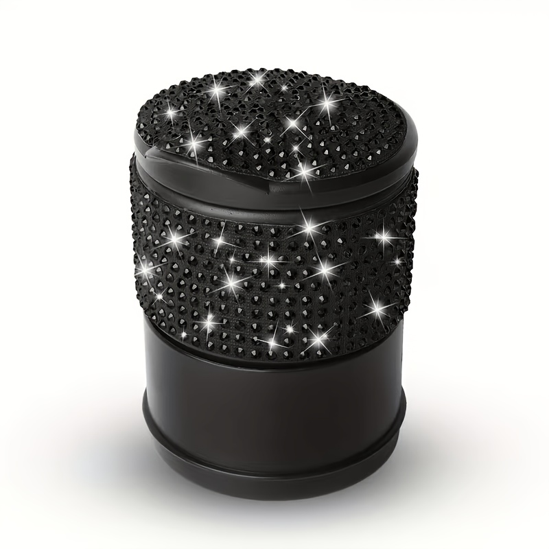 TEMU Rhinestone Lid - Portable Odour-proof Bin Suitable For Cars, Trucks, Offices And Homes, Coin Storage Box