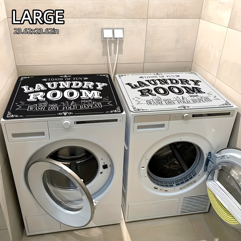2-Pack Washer & Dryer Covers – Portable Zipper Design, Waterproof Polyester, Black
