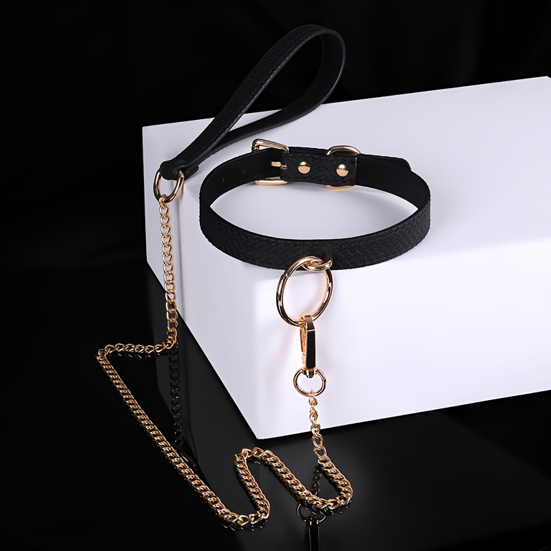 TEMU A Collar, Adjustable Pet Collar, High-quality , Durable Material, Comfortable Metal Chain Leash, Suitable For Pet Travel