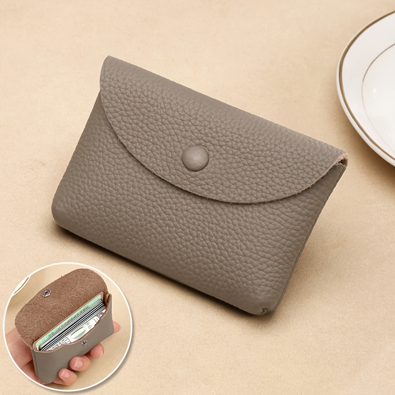E-shop GERUOLA Kleine Münzbörse aus Vollnarbenleder, exquisites Portemonnaie, eleganter kompakter Mini-Kartenhalter/Portemonnaie, hochwertige Münzbörse