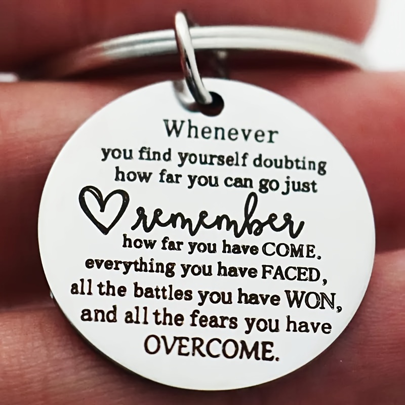 

1pc Keychain For Women Men Inspirational