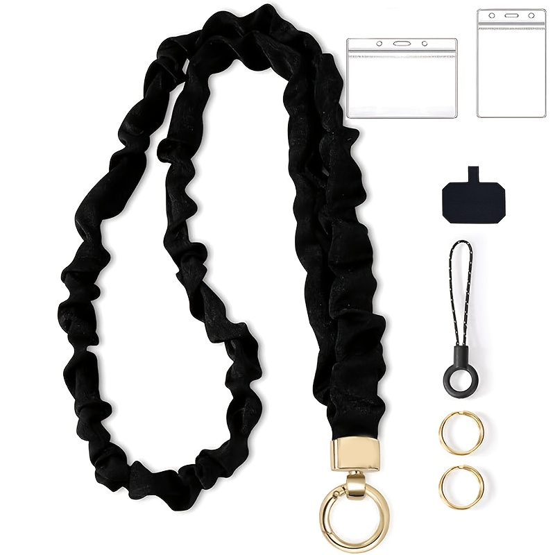 TEMU 2d Elastic Lanyard, Can Hang Work Permit – Cute Key Lanyard, Ladies Retractable Key