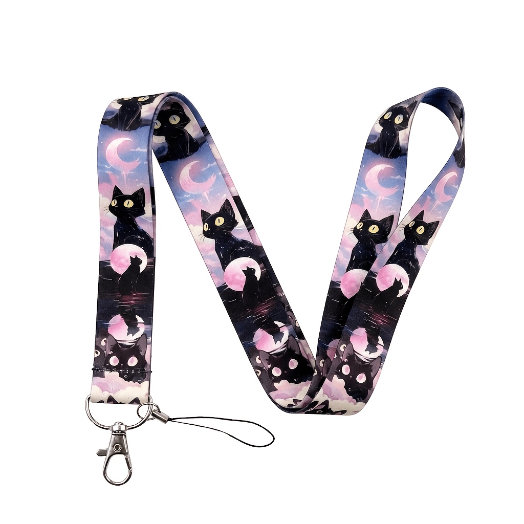 TEMU 1pc Porte-clés Lanière Chat et Amusant, Accessoire de Vêtement pour Femmes, Pendentif à Suspendre au Cou, Boucle Longue Cadeau, Très Adapté pour