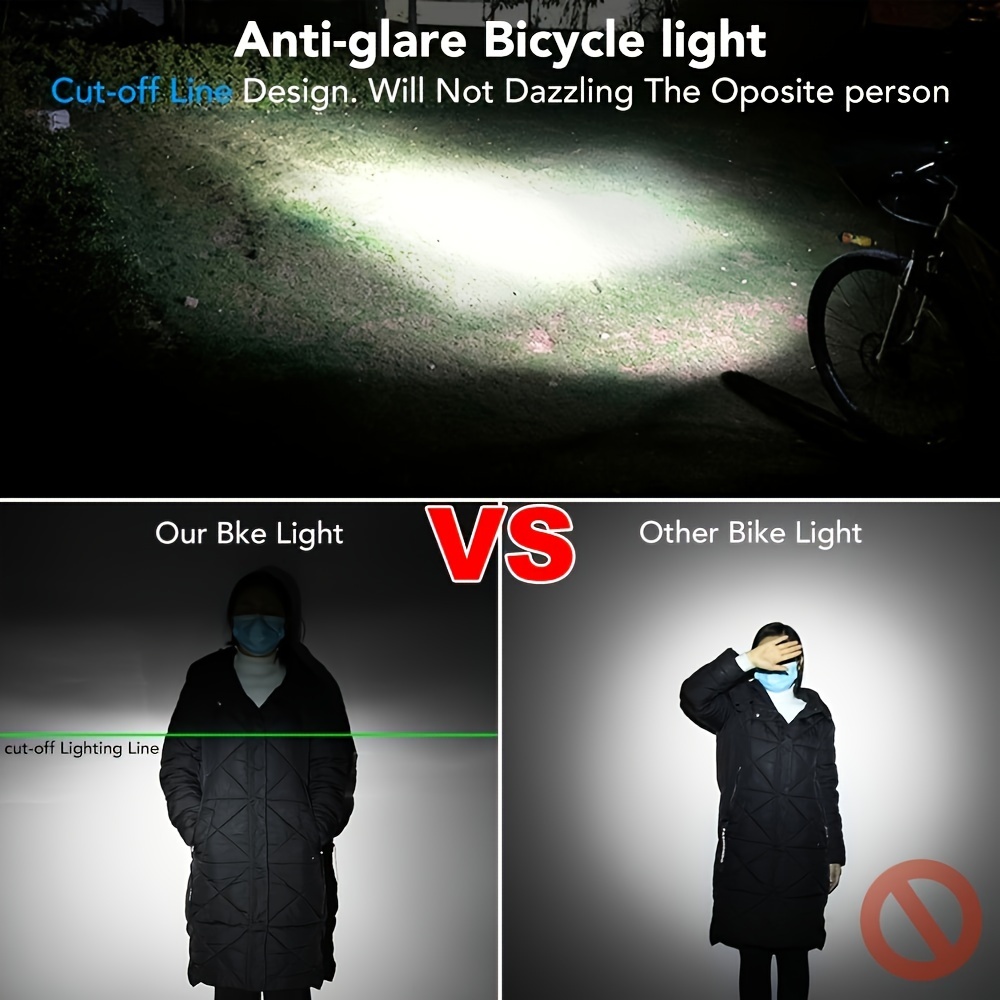 1pc puissante lampe de vélo en   daluminium, lampe de vélo, lampe de poche rechargeable par usb, lampe de vélo lumineuse détails 1