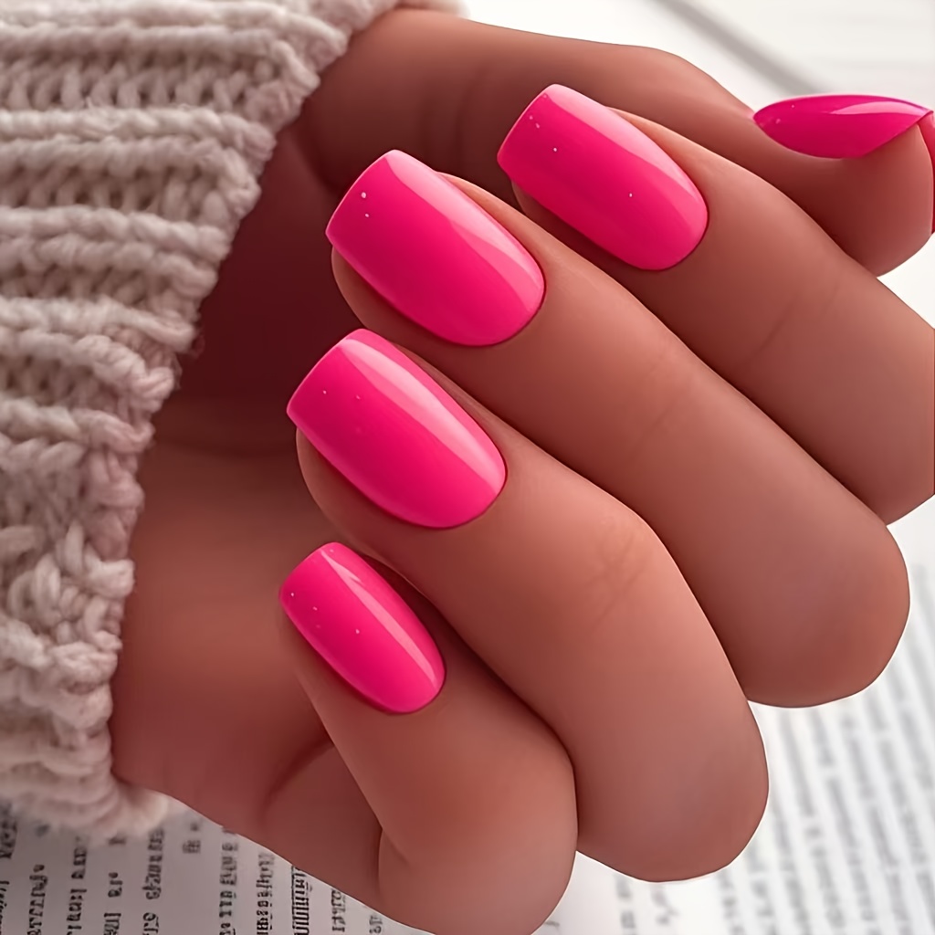 Upgrade Your Look With 24pcs Of Wearable Nail Patches, Solid , High-end Texture, Flattering, Versatile, High-end Fake Nails, Extended Detachable Nails With Jelly Glue, 1 Nail File, 1