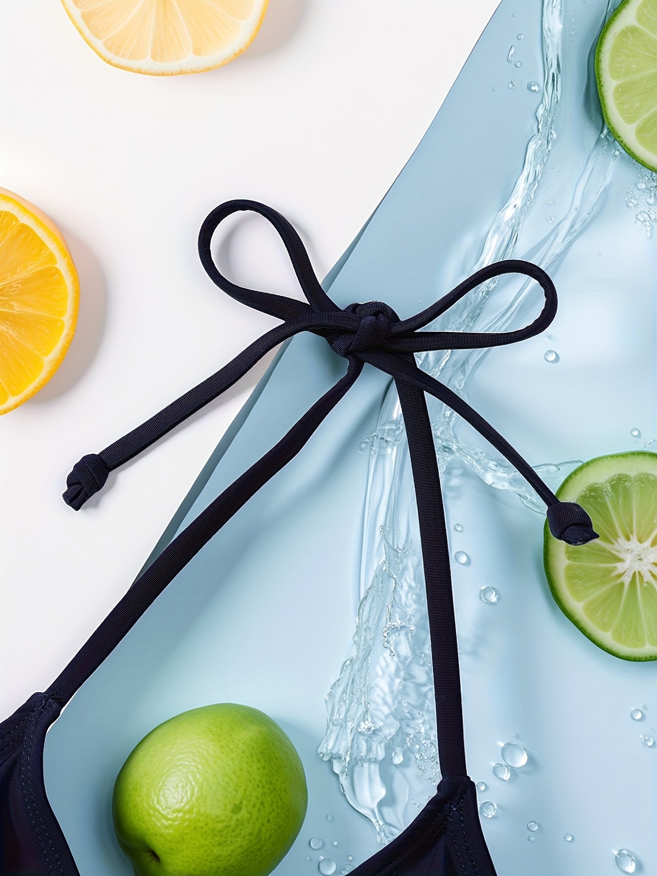 Beautiful Sexy Bikini Set - High Stretch, Solid Color, Halter Neck, Side Lace-Up, No Belt, Perfect for Swimming, Beachwear|Sleek Swimwear|Stretchy Fabric