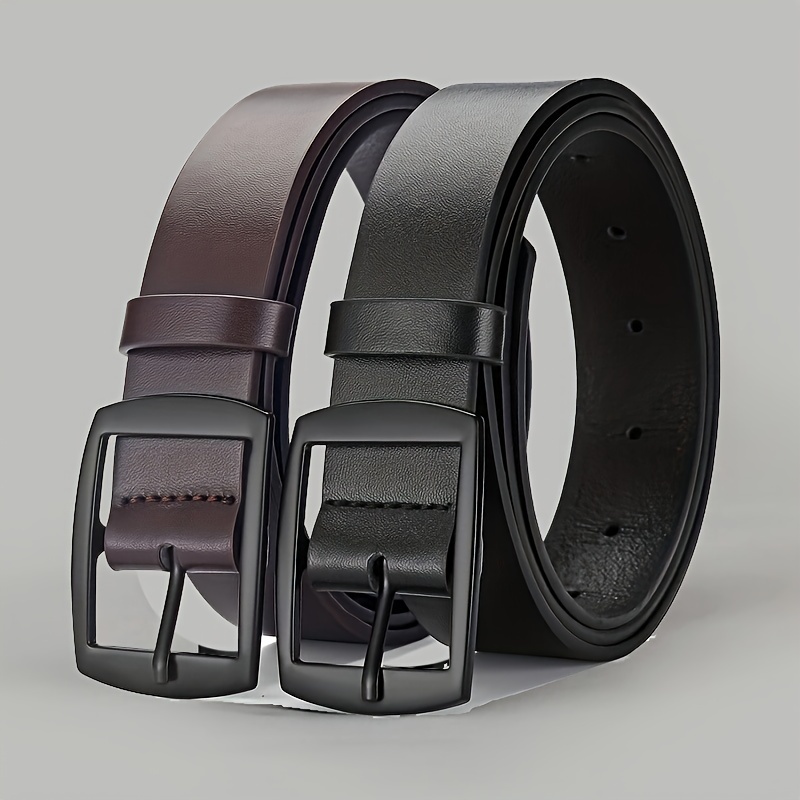 

Ljsq Men's Leather Belt - Casual Alloy - Fit For & Business - 1pc