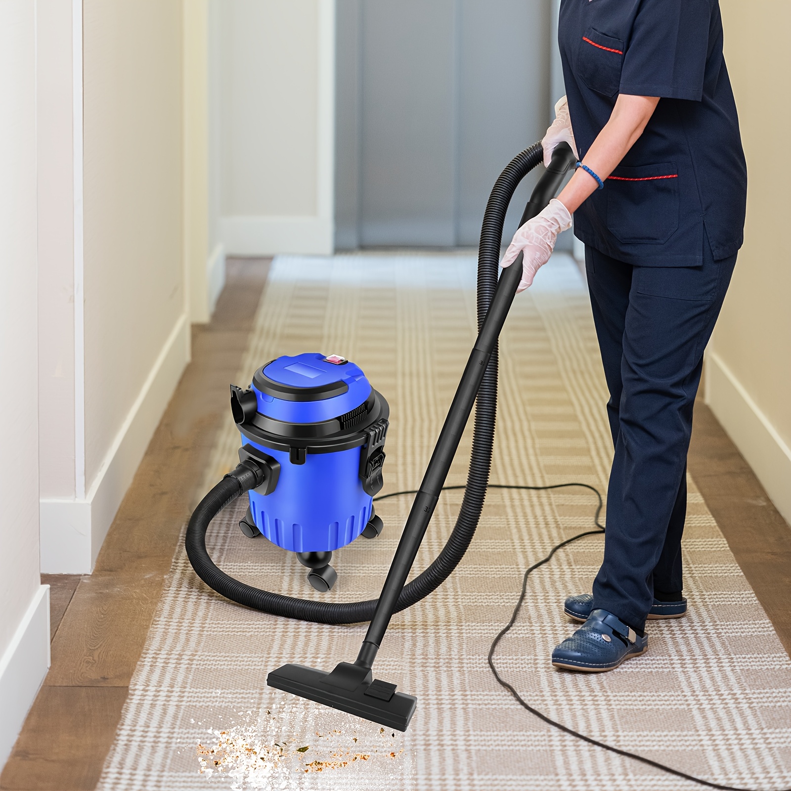 TEMU 3-in-1 Wet And Dry Vacuum Cleaner, 45kpa Dust Collector With Blowing Function, With -liter Container And A Washable Hepa Filter, Suitable For